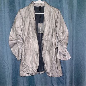 Metallic silver blazer